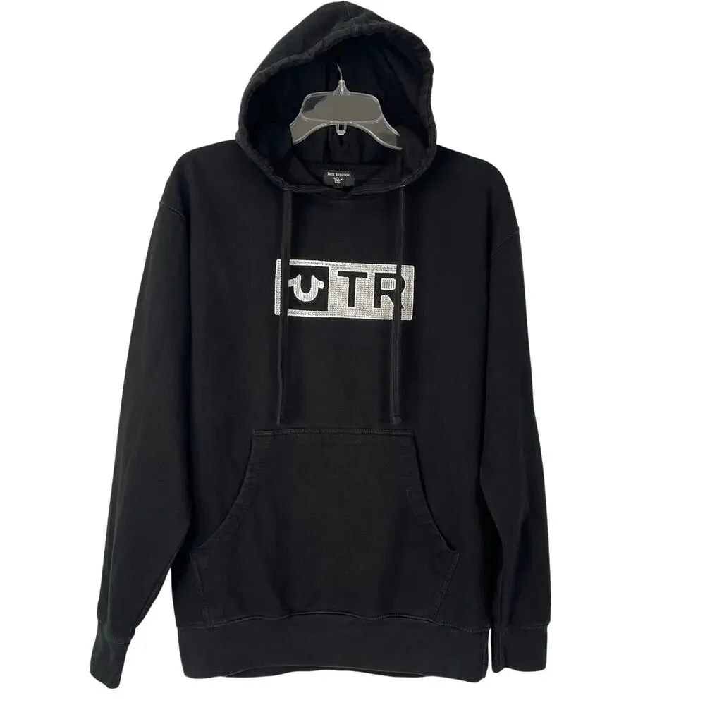 True Religion Pullover Hoodie Sweatshirt Embroidered